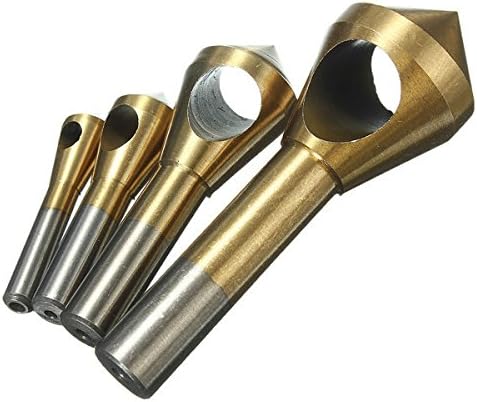 4pcs Titanium Coated Countersink &amp; Deburring Bit Metal Wood Drill by Z2store