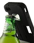 Hybrid Rubberized Kickstand Case with Credit Card Slot - Black for iPhone 4/ 4S