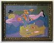 Figure in Purple, Original 1960's Oil Painting By Carmel Art Association Artist Victor Di Gesu (1914-1988) - Framed Artwork