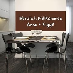 Tafelfolie Wandfolie Kreidetafel Wandtafel - selbstklebend - inkl. 2 Kreidestiften braun 70x50