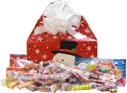 HOLIDAY SNOWMAN RETRO CANDY BOX