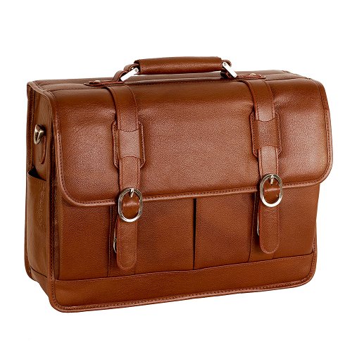 McKlein Unisex Beverly Flapover Laptop Case BROWN On Sale