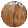 Wood Wine and Cheese Round Cutting Board 13"D