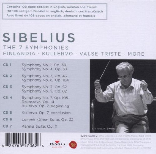 Cover image : Sibelius: The 7 Symphonies; Finlandia; Kullervo; etc. [Box Set]