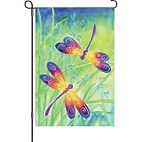 Dancing Dragonflies Garden Flag-12" x 18"