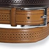 Italian Leather Perforated Belt