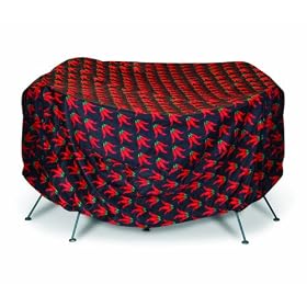 Two Dogs Designs, 84-inch Round Table Cover, Chili Peppers by 