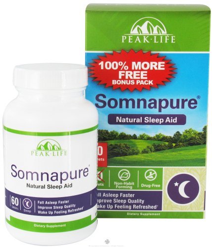 Peak Life - Somnapure Natural Sleep Aid Bonus Pack - 60 Tablets (Pack of 3)