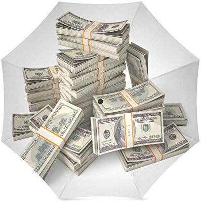 Funny US Dollar Bills Custom Folding Portable Outdoor Rain /Sun Umbrella Beach Travel Shade Sunscreen For Women/Men