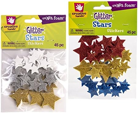 Fibre Craft Glitter Sticker Set with Stars