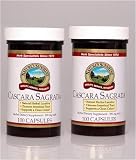 CASCARA SAGRADA CAPSULES, Herbal Dietary Supplement 390 mg, kosher (Pack of 2) 100 Caps each