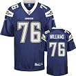 Jamal Williams Jersey: Reebok Navy Replica #76 San Diego Chargers Jersey