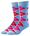 Men's Combed Cotton Colorful Dress Casual Crew Socks 6-7 Pack (7SET1)