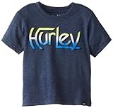 Hurley Little Boys' Loyalty Short Sleeve Tee Toddler, Legacy Navy Heather, 2T