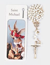Bookmark Rosary - Saint Michael - Bookmark and Full 14" Rosary - Exclusively from the Studios of Cromo NB (Milano, Italy)