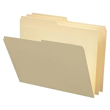 Smead Folder, Letter Size, 11 Point, 1/2 Cut Tab, Manila, 100 Per Box (10320)
