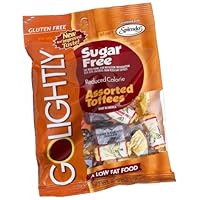 GoLightly Sugar Free Assorted Toffees, 2.75-Ounce Bags (Pack of 12)