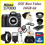 Nikon D7000 16.2mp Dx-format Cmos Digital SLR Camera with 0.40x Super Wide  ....
