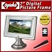 Opteka 7-Inch Ultra High Resolution Pewter Digital Picture Frame with Deluxe Pedestal Stand