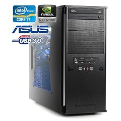 Leiser PC - CSL Speed 4708 (Core i7) - Gaming QuadCore! PC-System mit Intel Core i7-2600 4x 3400 MHz, 1000GB SATA, 8192MB DDR3, ASUS Mainboard, GeForce GT 520 2048MB, DVD-RW, CardReader, 7.1 Sound, GigLAN, USB 3.0