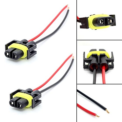 PartsSquare 1 Pair 881 H11 880 Plug Wiring Harness Sockets For Headlight Fog Driving Light