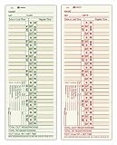 Adams Time Cards, Weekly, Overtime Format, 3.4 x 9 Inches, Manila, 2-Sided, 200 Count (9675-200)