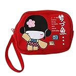 New High Quality Fashion Women Cute Mini Coin Bag Wallet Cute Japanese Girl Print Canvas Phone Bag Double Zipper Purse Coin Bag