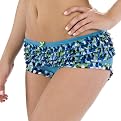 Xhilaration® Mesh Ruffle Boyshorts - Multi Turquoise Hexagon
