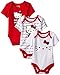 Hello Kitty Baby Girls' Value Pack Bodysuits, Red/White, 6-9 Months