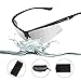 HODGSON Cycling Polarized Sunglasses for Men or Women, Extremely Light UV400 Protection Sports Glasses for Riding, Driving, Fishing, Running and Other Outdoor Activities (Silver Mirrored Dark Lens)