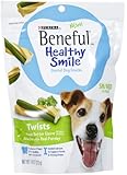 Beneful Healthy Smile - Dental Dog Snacks - 7.4oz - Case of 5 Packets (Peanut Butter, Twists)