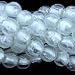 Beads - Silver Foil Glass - White : Round-Plain - title=