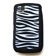 RIM BlackBerry Tour 9630 for Verizon & Sprint (NOT Tour2 9650) Silicone Laser Gel Skin Case Soft Image Cover "Zebra Pattern" Design