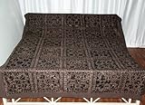 Sheer Divine Home Decor Embroidery & Mirror Work Brocade Work Cotton Bed Sh ....