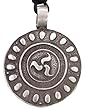 Celtic Irish Shield Pewter Pendant Necklace