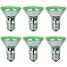 Sunlite - Green LED PAR20 Reflector Light Bulb, 3 Watts, 120 Volts, Medium Base, 30,000 Hour Lamp Life, 30 Lumens, Narrow Flood, 30? Beam Angle, Energy Saving, Multi-Use, Indoor/Outdoor (6 Pack)