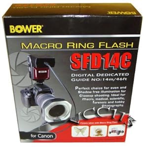Bower SFD14C Canon E-TTL I/II  Macro Ring Flash