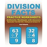division facts practice worksheets arithmetic workbook with answers reproducible timed math drills dividing