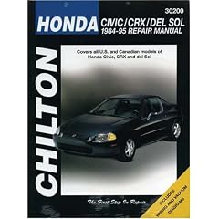 Honda: Civic, Crx and del Sol 1984-95 (Chilton's Total Car Care Repair Manuals)