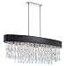 Dainolite JOS-36-8-J95371303-770 8-Light Oval Crystal Pendant with Micro Shade, Polished Chrome/Crystal/Fabric