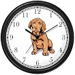 Labrador Retriever (Chocolate) Puppy Dog Wall Clock by WatchBuddy Timepieces (Hunter Green Frame)