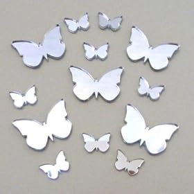Butterfly Big Wings Mirrors Bundle 5 x 4cm and 8 x 2cm