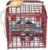 Crab Trap Christmas Ornament with Metal Blue Crab Inside