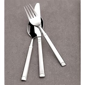 Strauss Lea 84-Piece Stainless Steel Flatware Set, Service for 12