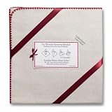Organic Cotton Ultimate Receiving Blanket with Strawberry Trim by SwaddleDesigns