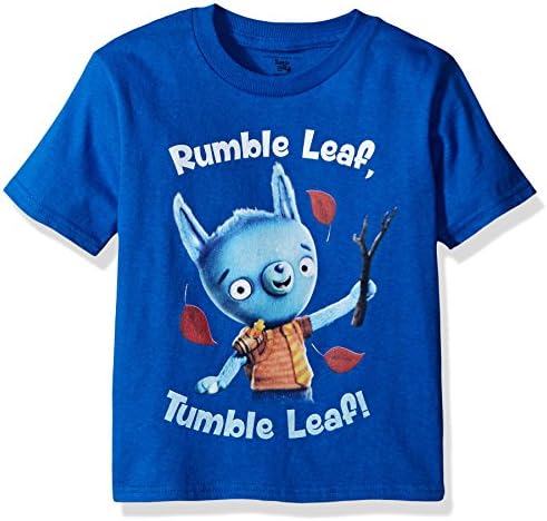 Amazon Original Series Boys' Toddler Boys' Tumble Leaf Short Sleeve Tee Shirt, Royal, 3T