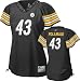 Troy Polamalu Black Reebok Field Flirt Pittsburgh Steelers Women's Jersey