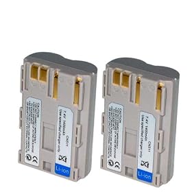 CANON BP-511 BP-508 BP-512 BP-522 Equivalent Li-Ion Battery 2-Pack For EOS Optura... by Accessory Power