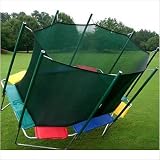 9 x 14 ft. Rectagon Trampoline with Enclosure Pad Color: Green