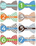 Belly Doodles Bowtie M270 Baby Monthly Stickers Boy Tie 2.9x2.3"
